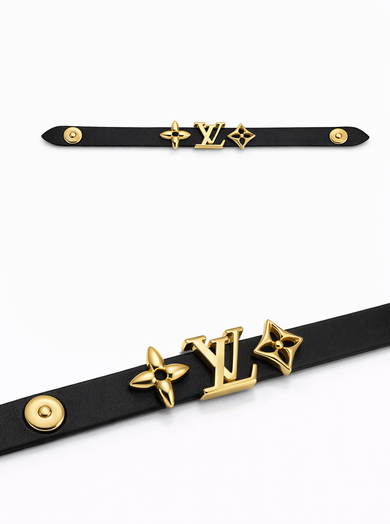 Monré Monogram Leather Bracelet – Multiple Colors