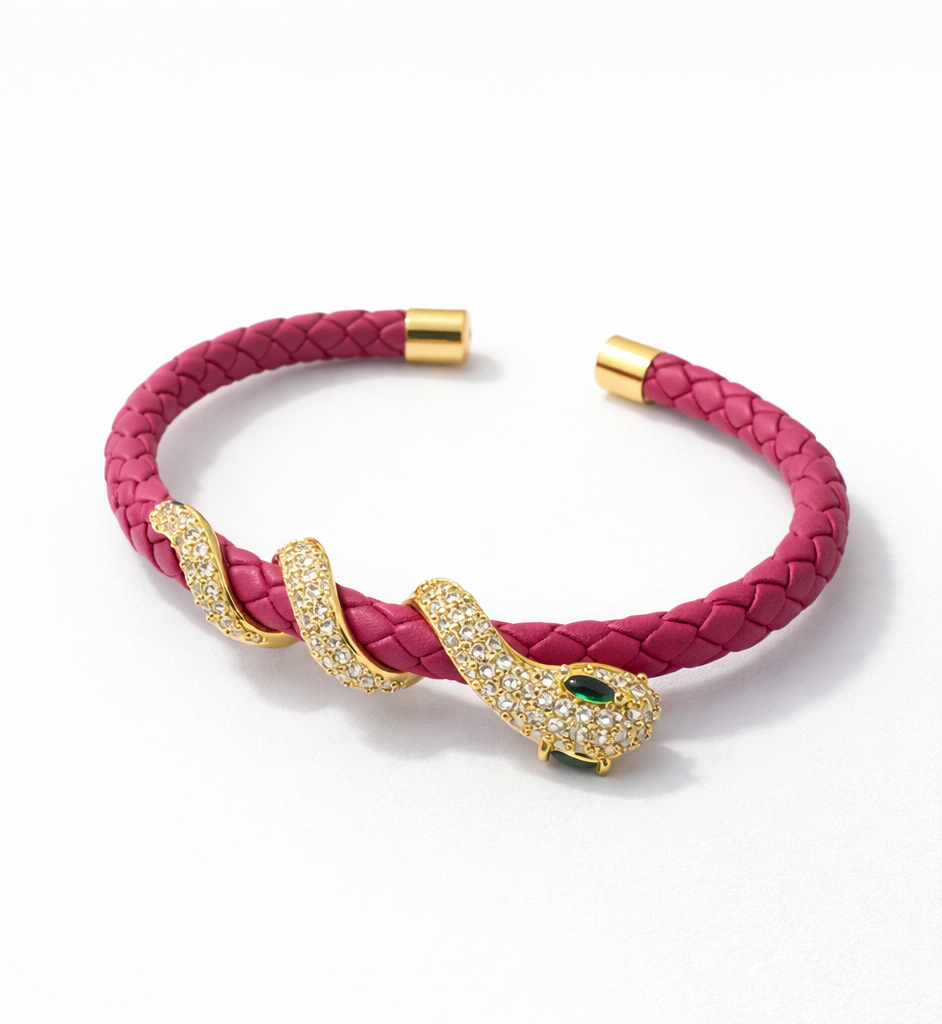 Monré Snake Wrap Braided Bracelet – Multiple Colors